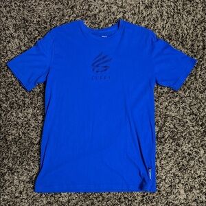 Under Armour Men's Bright Blue Crew Neck Logo Tee